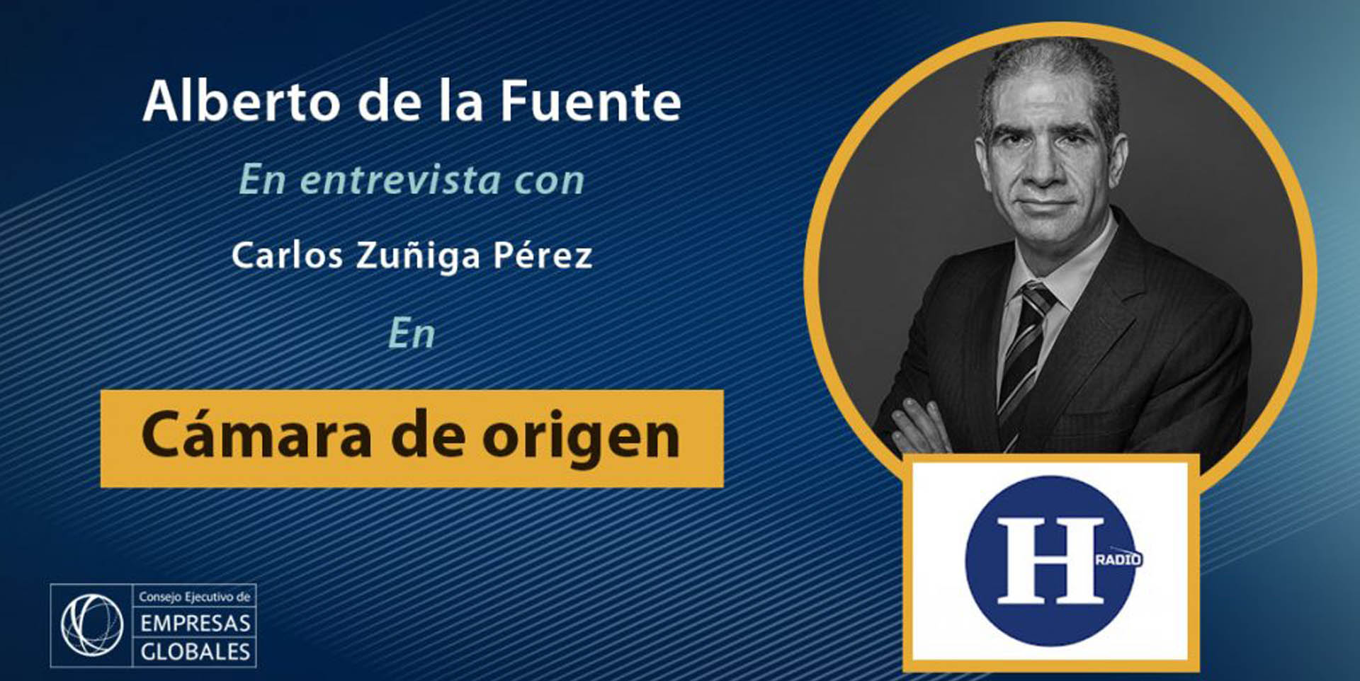 Alberto de la Fuente, Presidente del CEEG con Carlos Zúñiga en Heraldo Radio 98.5
